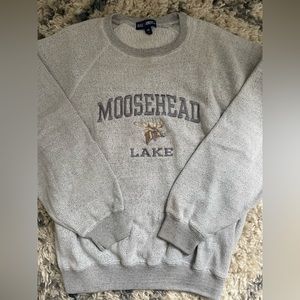 Grey Moosehead Lake Maine Crewneck